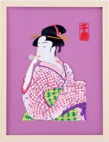 Matsukawa Utamaro-A-girl-biowing-a-poppin