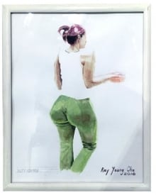 ray-young-chu-butt-crease-8-5x11x-5in-watercolor-on-paper-2016-july-07-framed