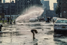 Cooling off in summer, Alphabet City, East Village, 1982