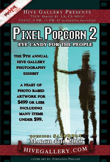 March 2023: “Pixel Popcorn 2” – 9th annual photo show! postcard