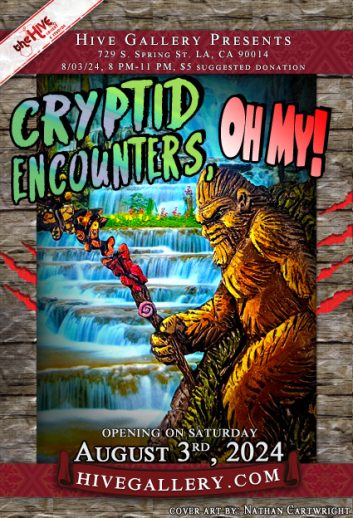 August 2024- “Cryptid Enounters, Oh My!” and more! postcard