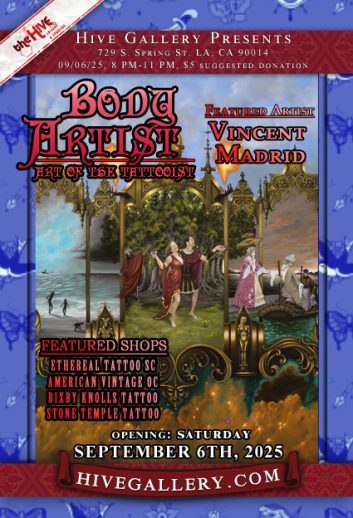 “Body Artist: The Art of Tattoo Artists + Whimsical Fury 12 postcard